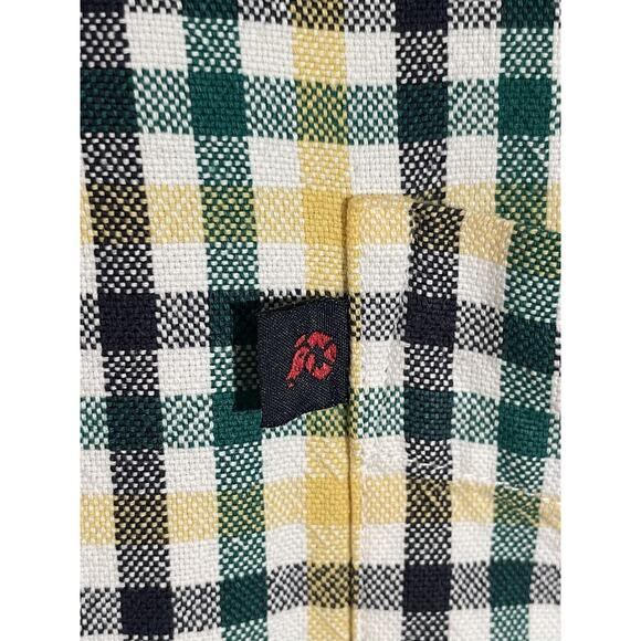 Pendleton Men’s L Short Sleeve Yellow Plaid Cotton Button-Up Shirt - Picture 4 of 8